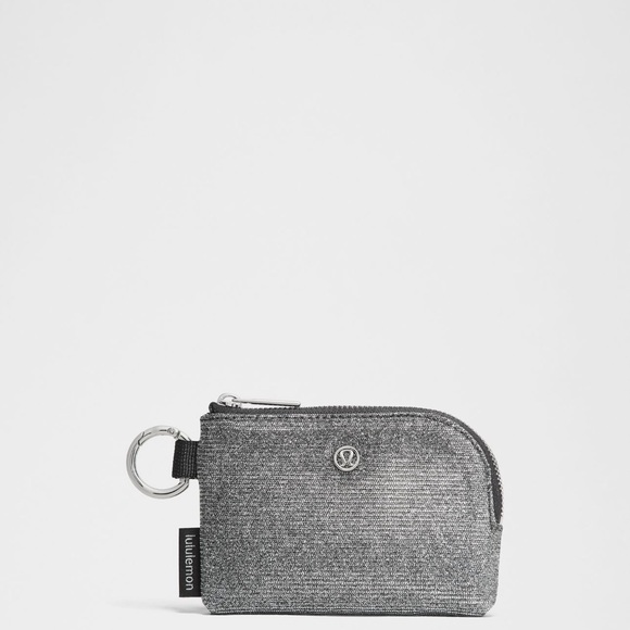 lululemon athletica Handbags - Lululemon Clippable card pouch - Glitter Silver MSRP $38